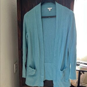 Talbots turquoise sweater Cardigan size M